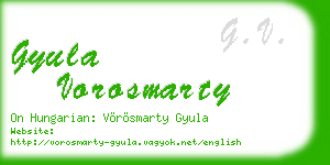 gyula vorosmarty business card